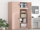 Storage Cabinet 2 pcs Pink 90 x 40 x 180 cm Steel Lockable 3438652