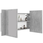 LED Bathroom Mirror Cabinet Concrete Grey 80x12x45 cm Acrylic 804968