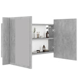 LED Bathroom Mirror Cabinet Concrete Grey 80x12x45 cm Acrylic 804968