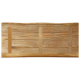 Table Top Live Edge 90x40x3.8 cm Solid Wood Rough Mango 370683