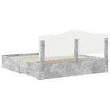 Bed Frame Concrete Grey 180 x 200 cm Engineered Wood 3413572