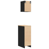 Garage Cabinets 2 pcs Black Engineered Wood 3328288