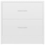 ZNTS Bedside Cabinet High Gloss White 40x30x40 cm Engineered Wood 801047