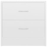 ZNTS Bedside Cabinet High Gloss White 40x30x40 cm Engineered Wood 801047