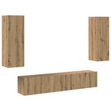 TV Cabinet Set 4 pcs Artisan oak Standard Engineered wood 3393209