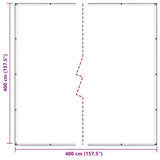 Clear Tarpaulin with Eyelets 4x4 m PVC 4018606