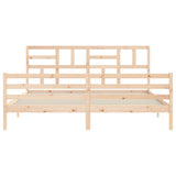 Bed Frame without Mattress 200x200 cm Solid Wood 3194916
