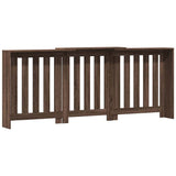 Radiator Cover Brown Oak 205x21.5x83.5 cm Engineered Wood 852768