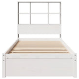 Bookcase Bed without Mattress White 90x200cm Solid Wood Pine 3322388