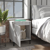 Bed Cabinets with Metal Legs Grey Sonoma 40x30x50 cm 813119