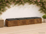 Seat Cushions SOEST 4 pcs 100% Polyester Anthracite 944565