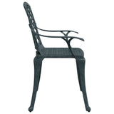 ZNTS Garden Chairs 2 pcs Green Cast Aluminium 4002802