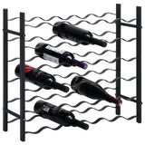 Wine Rack for 36 Bottles Black Iron 325921