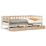 Daybed with Drawers without Mattress 80x200 cm Solid Wood 3302132
