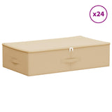 Storage Box 24 pcs Cream 70 x 40 x 18 cm Non-woven fabric 42024614
