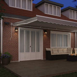 Retractable Awning Light Grey 600 x 300 cm Fabric and Aluminium 3331654