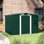 Garden Storage Shed Green Metal 257x205x178 cm 42910