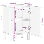 ZNTS Bathroom Cabinet 38x33x58 cm Solid Wood Mango 356912