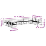 Outdoor Sofa Set 10 pcs Natural Solid Acacia Wood 3368252