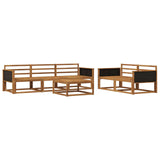 Outdoor Sofa Set 6 pcs Natural Solid Acacia Wood 3382332