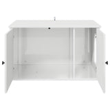 Cat House Gloss White 85 x 55 x 50 cm Engineered Wood 8000729