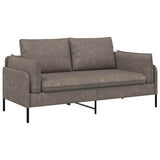 2-Seater Sofa Grey 188 x 81 x 89 cm Faux Leather 42048627