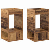 End Table 2 pcs Old Wood 30 x 30 x 56 cm Engineered Wood 890941