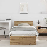 Bed Frame Artisan Oak 90 x 190 cm Engineered Wood 871658