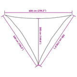Sunshade Sail 160 g/m White 5x5x6 m HDPE 311265