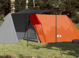 Camping Tent 3-Person Grey and Orange Waterproof 94367