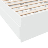 Bed Frame with Drawers without Mattress White 75x190 cm Small Single 3280713