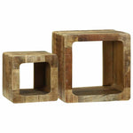 TV Unit 2 pcs Brown 36 x 30 x 36 cm Solid rough mango wood 4104549