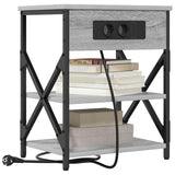 Bedside Cabinet with Shelf 2 pcs Grey Sonoma 41 x 31 x 51 cm 859522