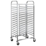 Tray Trolley with 32 GN Containers 75x55x162.5 cm Stainless Steel 4108072