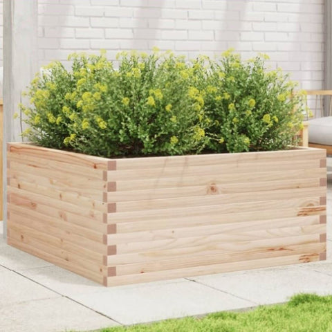 ZNTS Garden Planter 100x100x46 cm Solid Wood Pine 3282429