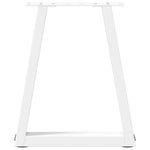 ZNTS Dining Table Legs V-Shape 2 pcs White 28x cm Steel 4012541