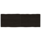 Table Top Dark Brown 140x50x cm Treated Solid Wood Live Edge 364030