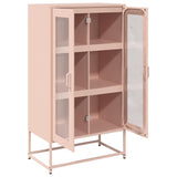 ZNTS Highboard Pink 68x39x123 cm Steel 853357