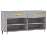 Shoe Bench Grey Sonoma 102x35x55 cm Engineered Wood 829722