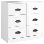 Sideboards 2 pcs High Gloss White Engineered Wood 3185281