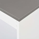 Bar Table with Shelf White 110x50x103 cm 280216