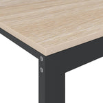 ZNTS Computer Desk Black and Oak 110x60x73 cm Engineered Wood 30199