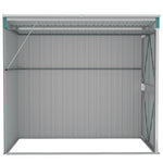Wall-mounted Garden Shed Green 118x194x178 cm Galvanised Steel 316221