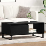 Coffee Table Black Oak 90 x 50 x 36.5 cm Engineered Wood 862963