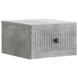 Wall-Mounted Bedside Cabinet with Drawer 2 pcs Concrete Grey 897922