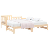 Pull-out Day Bed without Mattress 2x cm Solid Wood Pine 820741