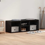 Shoe Bench Black Oak 102 x 35 x 35 cm Engineered Wood 875071