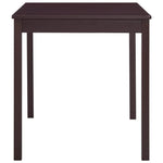 7 Piece Dining Set Pinewood Dark Brown 283377