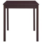 7 Piece Dining Set Pinewood Dark Brown 283377