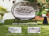 Egg Chair with Cushion & Side Pocket - Light Grey T3398P328044